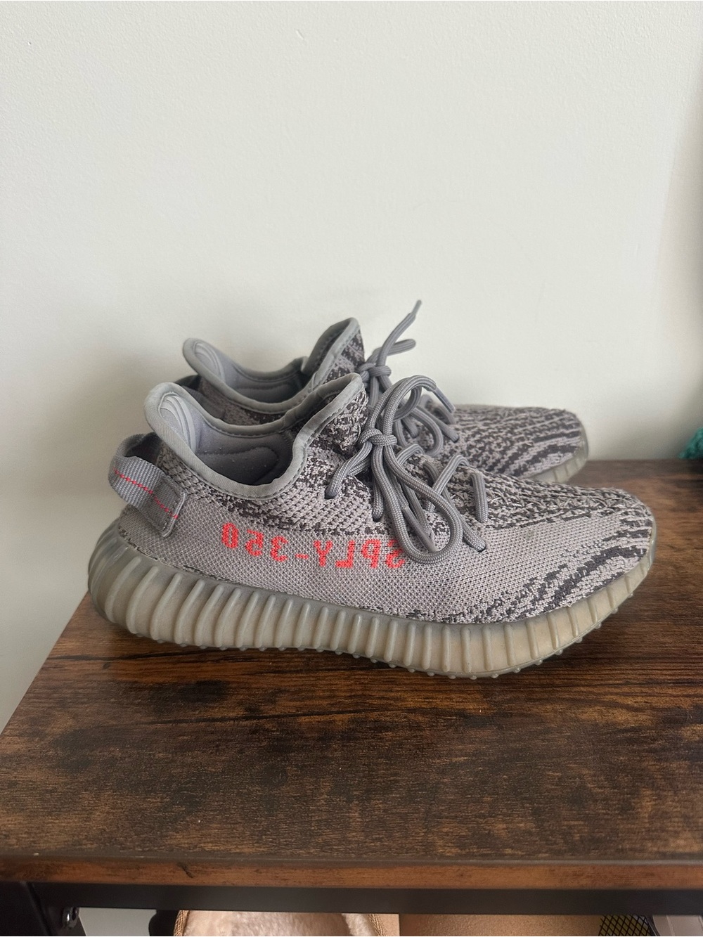 Yeezy Boost 350 V2 Grey with Red Accents